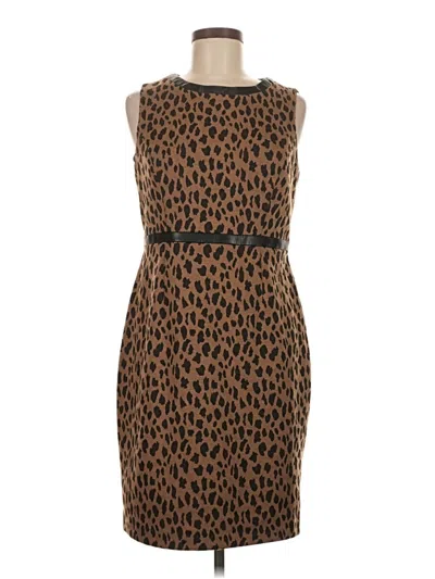Pre-owned Kasper Cocktail Dress In Brown