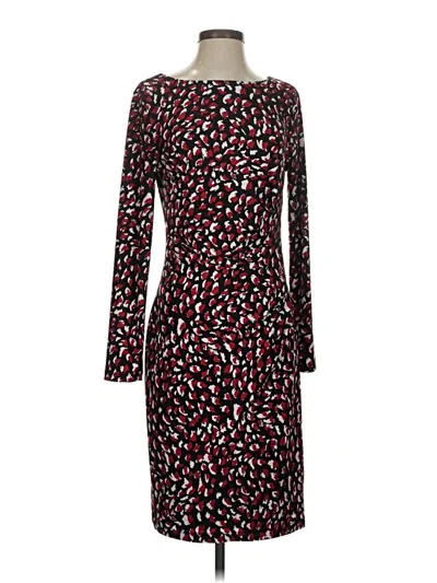 Pre-owned Kasper Cocktail Dress In Burgundy