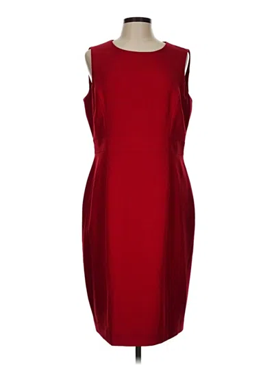 Pre-owned Kasper Cocktail Dress In Burgundy