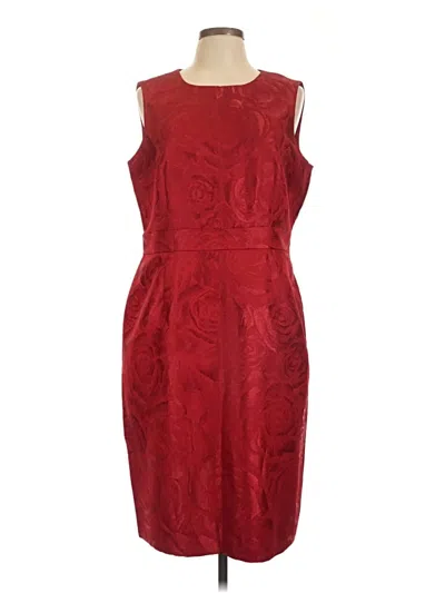 Kasper Cocktail Dress In Burgundy
