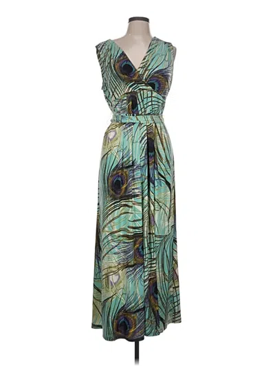 Pre-owned Kasper Cocktail Dress In Teal
