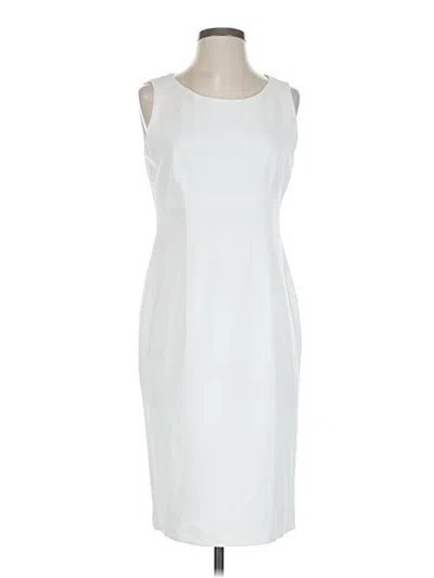 Pre-owned Kasper Cocktail Dress In White