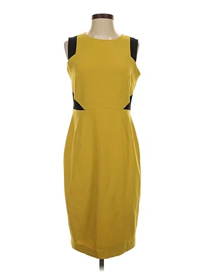 Pre-owned Kasper Cocktail Dress In Yellow