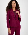 Kasper Compression One-button Long-sleeve Jacket, Regular & Petite In Red
