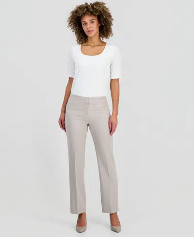 Kasper Core Julia Straight Pants, Regular & Petite In Gray