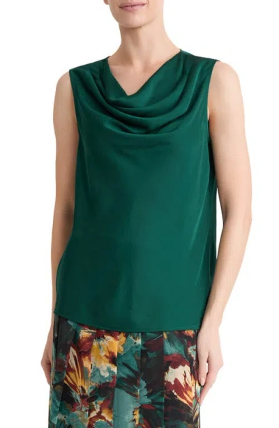 Kasper Cowl Neck Sleeveless Top In Green