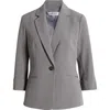 Kasper Crepe One-button Jacket In Granite