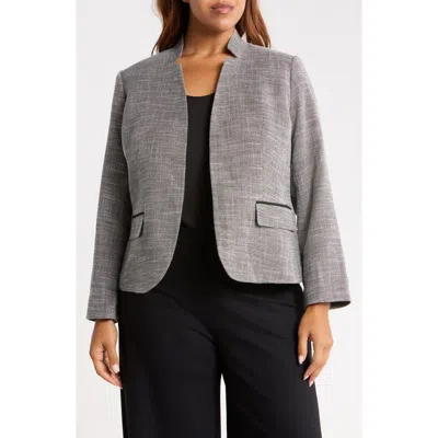 Kasper Cutout Collar Blazer In Gray