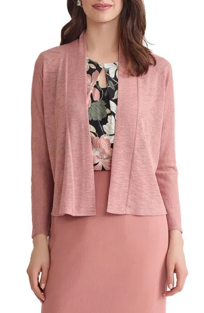 Kasper Dolman Knit Jacket In Pink