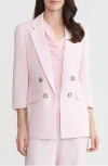 Kasper Double Breasted Blazer In Pink