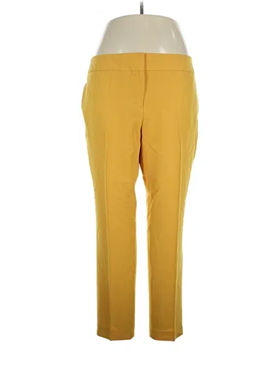 Pre-owned Kasper Dress Pants In Yellow
