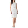 Kasper Empire Seam Lace Sheath Dress In Lily White
