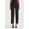 Kasper Extended Button Tab Pants In Black