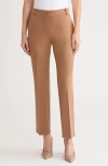 Kasper Faux Fly Flare Pants In Brown