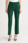 Kasper Faux Fly Flare Pants In Green