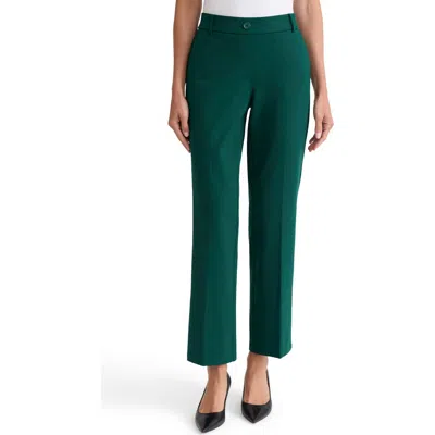 Kasper Faux Fly Pull-on Pants In Green