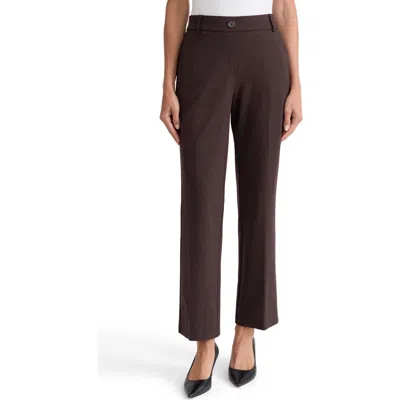 Kasper Faux Fly Pull-on Pants In Multi