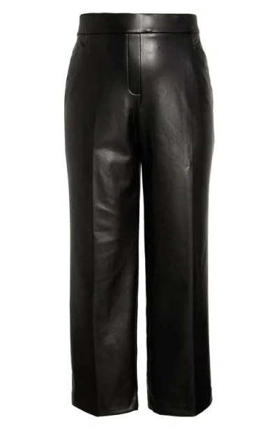 Kasper Faux Leather Pants In Black