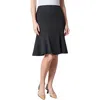 Kasper Flare Hem Skirt In Black
