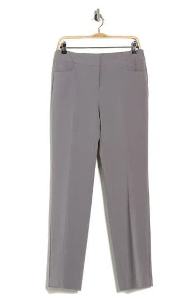 Kasper Flat Front Pants In Gray