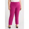 Kasper Flat Front Slim Pants In Pink