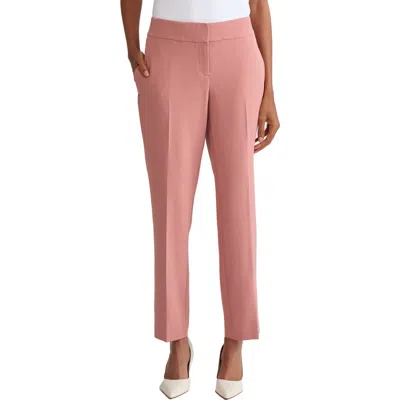 KASPER KASPER FLAT FRONT SLIM PANTS