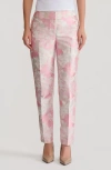 Kasper Flat Front Slim Pants In Pink