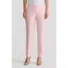Kasper Flat Front Slim Pants In Pink