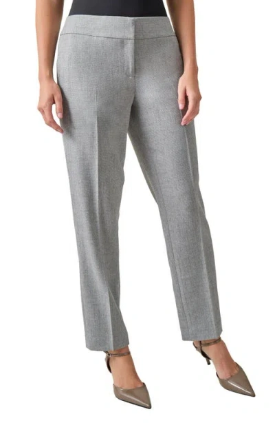 Kasper Flat Front Wide Waistband Slim Trouser Pants