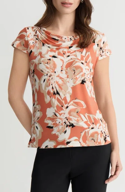 Kasper Floral Cowl Neck Top