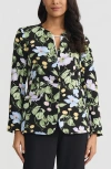 Kasper Floral Print One-button Jacket In Multi