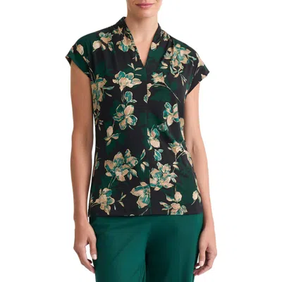 Kasper Floral Print Top In Multi
