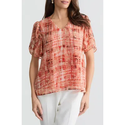 KASPER KASPER FLUTTER SLEEVE TOP