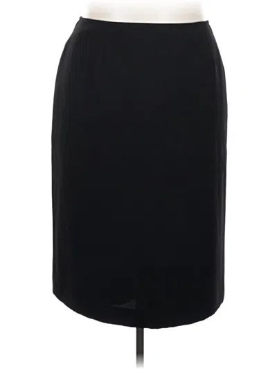 Pre-owned Kasper Formal Skirt In Black