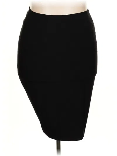 Pre-owned Kasper Formal Skirt In Black