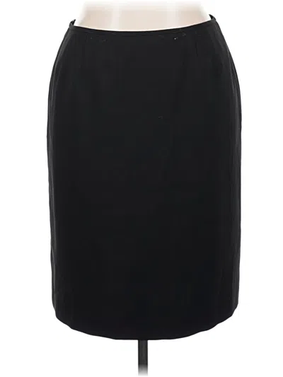 Pre-owned Kasper Formal Skirt In Black