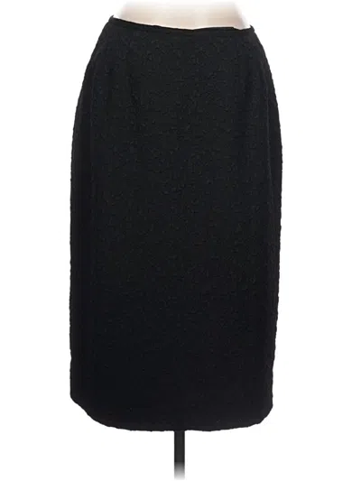 Pre-owned Kasper Formal Skirt In Black