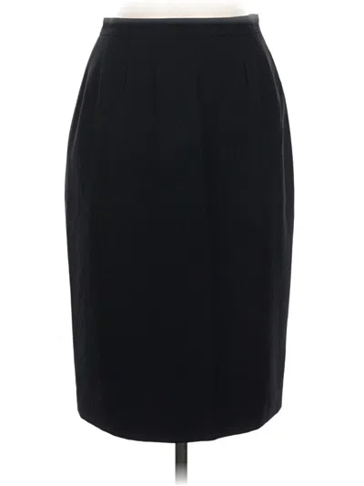 Pre-owned Kasper Formal Skirt In Black