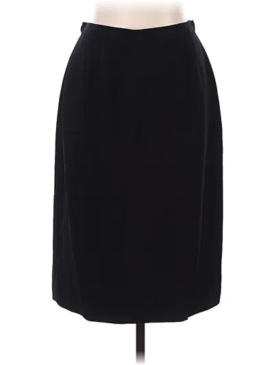 Pre-owned Kasper Formal Skirt In Black