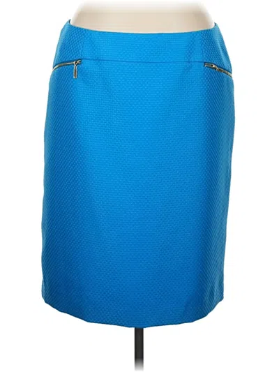 Pre-owned Kasper Formal Skirt In Blue