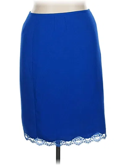 Pre-owned Kasper Formal Skirt In Blue