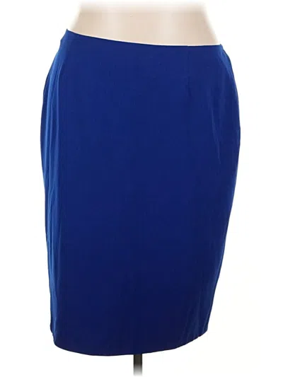 Pre-owned Kasper Formal Skirt In Blue