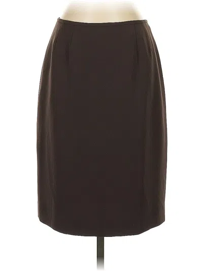 Pre-owned Kasper Formal Skirt In Brown