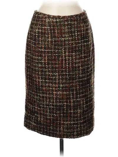 Pre-owned Kasper Formal Skirt In Brown