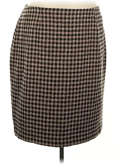 Pre-owned Kasper Formal Skirt In Brown