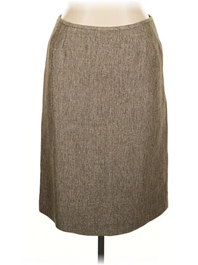 Pre-owned Kasper Formal Skirt In Brown