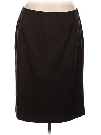 Pre-owned Kasper Formal Skirt In Brown