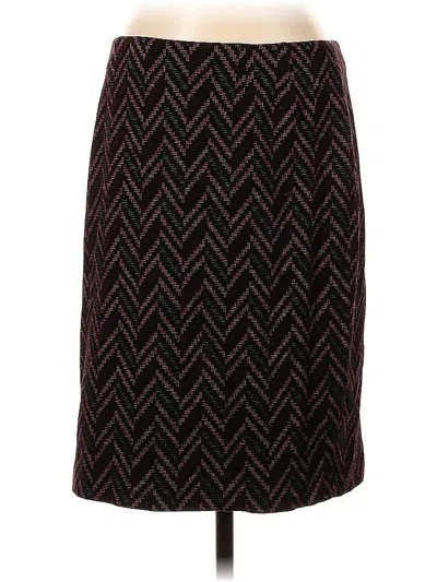 Pre-owned Kasper Formal Skirt In Burgundy
