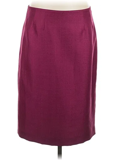 Pre-owned Kasper Formal Skirt In Burgundy
