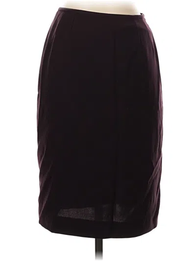 Pre-owned Kasper Formal Skirt In Burgundy